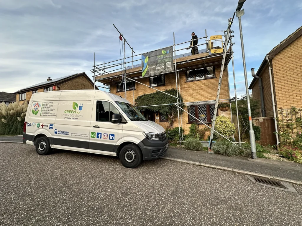 Green System Solutions van outside a residential installation site